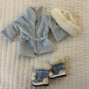 American Girl Blue and White Winter Outfit Set